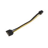 Кабель живлення відеокарт (шт. SATA - 6pin), довжина-15см, (),
   []