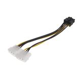 Кабель-перехідник для живлення відеокарти 4 + 4P-->8P, 2 штекера MOLEX-штекер живлення 8 pin, L=140 мм, (),
   [China]