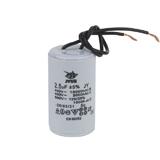 Конденсатор пусковий циліндр. 50Гц 2,5 мкФ 450VAC, CBB-60 D30mm L55mm 5%, гнучкі виводи 110 мм, (CBB-60),
   [JYUL]