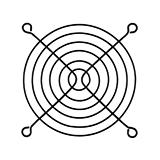 Решетка вентилятора 80x80 черная