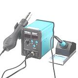 Паяльна станція 2в1 YIHUA 898D+, паяльник: 75W, 200-480°C; фен: 650W, 100-480°С, (),
   [YIHUA]