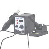 Паяльна станція Цифрова з феном 878D, паяльник 50W, 200-450°C, фен 650W, 100-450°C, (Коробка),
   [YIHUA]