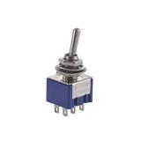 Тумблер MTS-202 (ON-ON), 125V, 6A, 6pin, 2 групи, 2 положення ON-ON, 13X13MM, D6mm, (),
   [China]