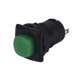 Кнопка без фіксації DS-225, зелена, 250V; 1,5А; норм. розімкнута; габарит: 15x15xh29 мм; посадка: D12xh23 мм, (),
   [China]