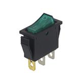 Вимикач KCD3-102/N, зелений, 250 В; 15 А; вкл-викл; 3pin; габарит: 31х13хһ37 мм; посадка: 28x11x29 мм, (),
   [China]