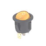 Вимикач KCD1-101N-8, 250V, 6A, вкл-викл, 3pin, 20х19мм, жовтий, (),
   [China]