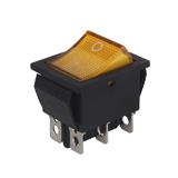 Перемикач KCD2-202N, жовтий, 250В; 16А; вкл-вкл; 6pin; габарит: 32х25х35 мм; посадка: 31x21,5xh26 мм, (),
   [China]
