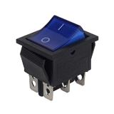 Перемикач KCD2-202N, синій, 250В; 16А; вкл-вкл; 6pin; габарит: 32х25х35 мм; посадка: 31x21,5xh26 мм, (),
   [China]