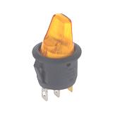 Вимикач KCD1-5, жовтий, 250V, 3A, вкл-викл, 3pin, D=21мм, (),
   [China]