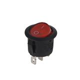 Вимикач KCD1-101N-8, червоний, 250V, 6A, вкл-викл, 3pin, D20х19мм, (),
   [China]