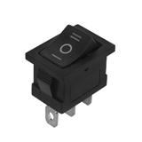 Перемикач KCD1-103-2 ON-OFF-ON, чорний, 250V, 6A, вкл-викл-вкл, з фіксацією, 3pin, 19х12мм, чорний, (),
   [China]