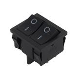 Выключатель двойной KCD1-2101-6, черный