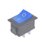 Вимикач KCD101, синій, 250 в; 6 а; вкл-викл; 2pin; габарит: 21х15х24 мм; посадка: 19x12xh20 мм, (),
   [China]