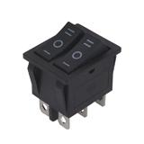 Переключатель двойной KCD2-2103, черный