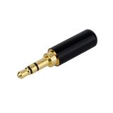 Штекер mini jack 3,5 стерео 3 pin, черный