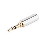 Штекер mini jack 3,5 стерео 3 pin, серебристый