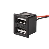 Гніздо USB A подвійне, монтажне з кабелем