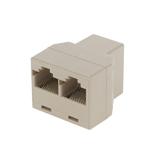 Перехідник 1гн. 8р8с-2гн. 8р8с, сірий, 33х30х24мм, 1 Гніздо RJ45 (8р8с) на 2 гнізда RJ12 RJ45 (8р8с), (),
   [China]