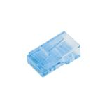 Конектор RJ45 8P8C UTP Cat-5 синій, пластик, прозоро-синій, для витої пари, (),
   [Merlion]
