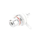 Гніздо монтажне RCA червоне, корпус метал, на корпус(ізольоване), (),
   []