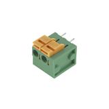 Клеммник зажимной WJ142V-5.08-02P-14G-00A, 2 контакта