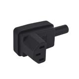 Гнездо C13 AC-006 компьютерное угловое, на кабель