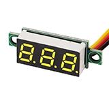 Вольтметр 0-100V 0,28" жёлтый