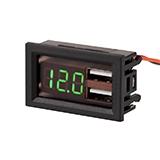 Вольтметр цифровой 8-40V з USB, зелёная индикация