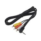 Кабель штекер mini jack 3,5мм 4C кутовий - 3 штекери RCA, 1,8м