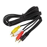 Кабель штекер mini jack 3,5 стерео 4C - 3 штекери RCA, 1,8м