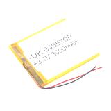 Літій-полімерний акумулятор 3000mAh 3,7V, 73х64х4мм, -UK046570P, (),
   []