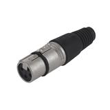 Гніздо XLR 3pin, на кабель, чорне