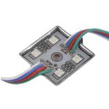 Світлодіодний модуль квадрат RGB вологозахищений, 36х36х6мм;  4 RGB світлодіода 5050; 12V; IP66, (),
   [China]