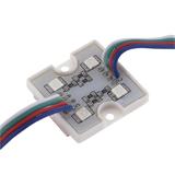 Світлодіодний модуль квадрат RGB вологозахищений, 36×36×5мм; 4 LED SMD5050 (триколірні RGB); 12V; MR4S5050RGB; IP66, (),
   [China]