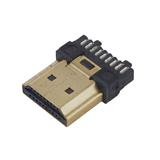 Штекер HDMI на кабель, 21х16х6мм, SMD монтаж 19Pin під пайку, (),
   []
