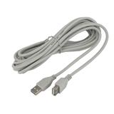 USB удлинитель штекер USB A - гнездо USB А, серый, 3м