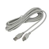 USB подовжувач штекер USB A - гніздо USB А, сірий, 3м