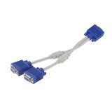 Перехідник шт.VGA - 2 гн.VGA, 0,2м, розгалужувач VGA, 0,2м, 2 ферити, до 30 В, до 80 °C, (),
   [China]