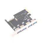 Плата розширення PCI-Express USB 3.0, 4 гнізда, 83х68х13мм, живлення MOLEX, 4 роз'єми USB A, на VIA VL805-Q6, (),
   [China]