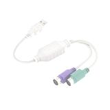 Перехідник шт. USB A-2х гн. PS/2, для клавіатури / мишки, (),
   []
