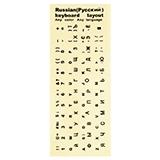 Наклейки на клавіатуру прозорі, з чорними літерами