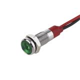 Індикатор антивандальний 6F-D-12V, зелений, 12VDC, D=8mm (посадка D=6mm), металевий корпус, (),
   [China]