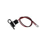 Гнездо USB Type-C на корпус, чёрное с красной крышкой