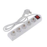 Мережевий подовжувач EPW515, білий, 1,5 м, 220V / 10A,перетин 3x0, 75мм², білий, 5 розеток, 1,5 м, євровилка, (),
   [EuroPower]