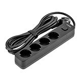 Сетевой удлинитель VIDEX ONCORD, 3m Black