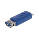 Перехідник шт. micro USB тип в-гн.USB A, v3. 0, синій