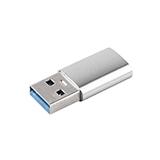 Переходник штекер USB A 3.0 - гнездо USB type-C, серебристый