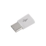 Переходник штекер Type C - гніздо micro USB A, білий