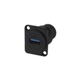 Переходник гнездо USB 3.0 - гнездо USB 3.0, на корпус