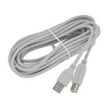 Кабель штекер USB A - штекер USB B, серый, 5м
